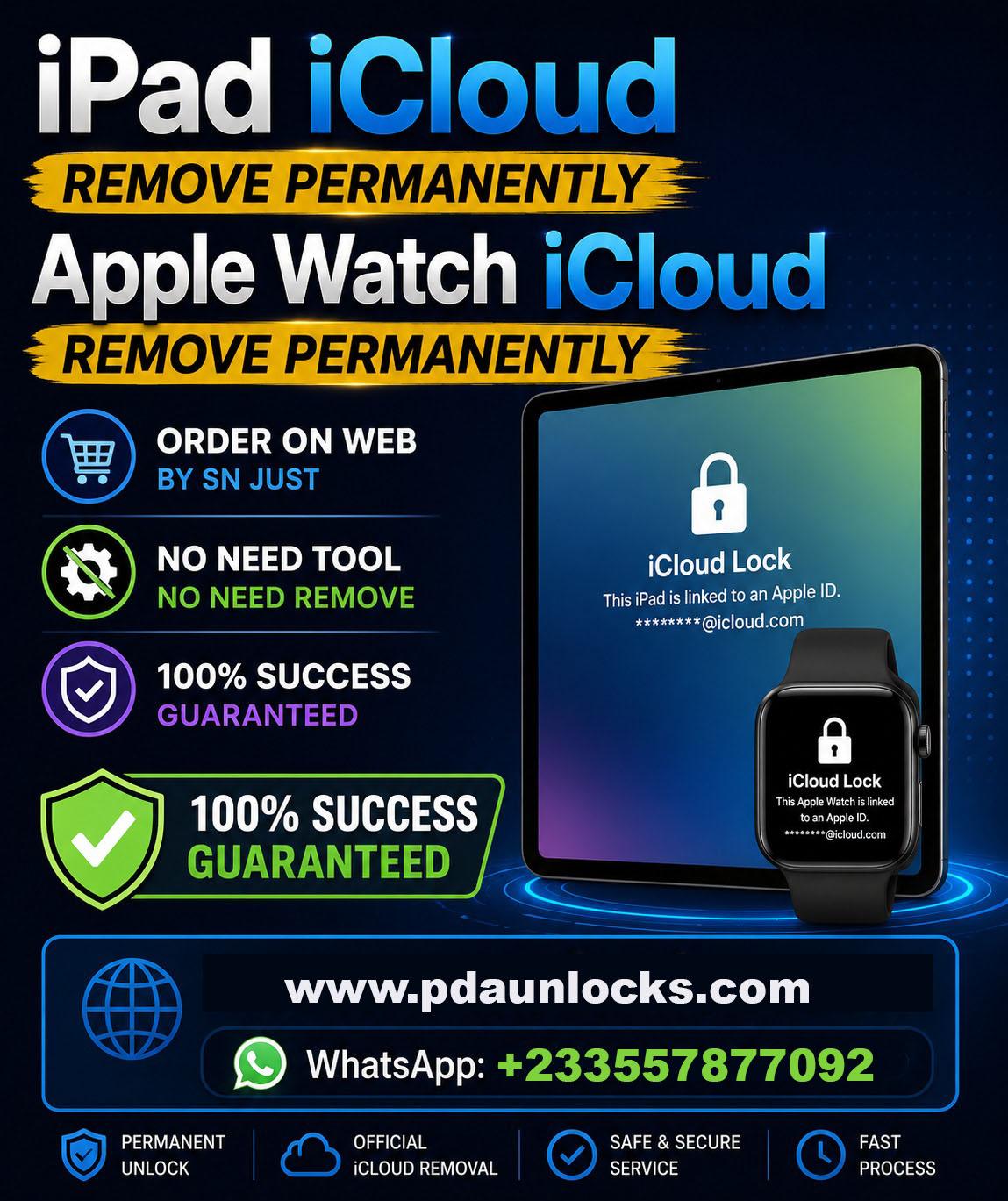 iCloud FMI OFF – Clean / Lost – Permanent – All iPad WiFi Models | 100% Success